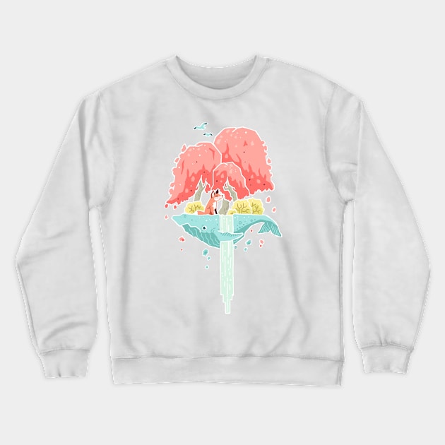 Whale Island Crewneck Sweatshirt by Freeminds